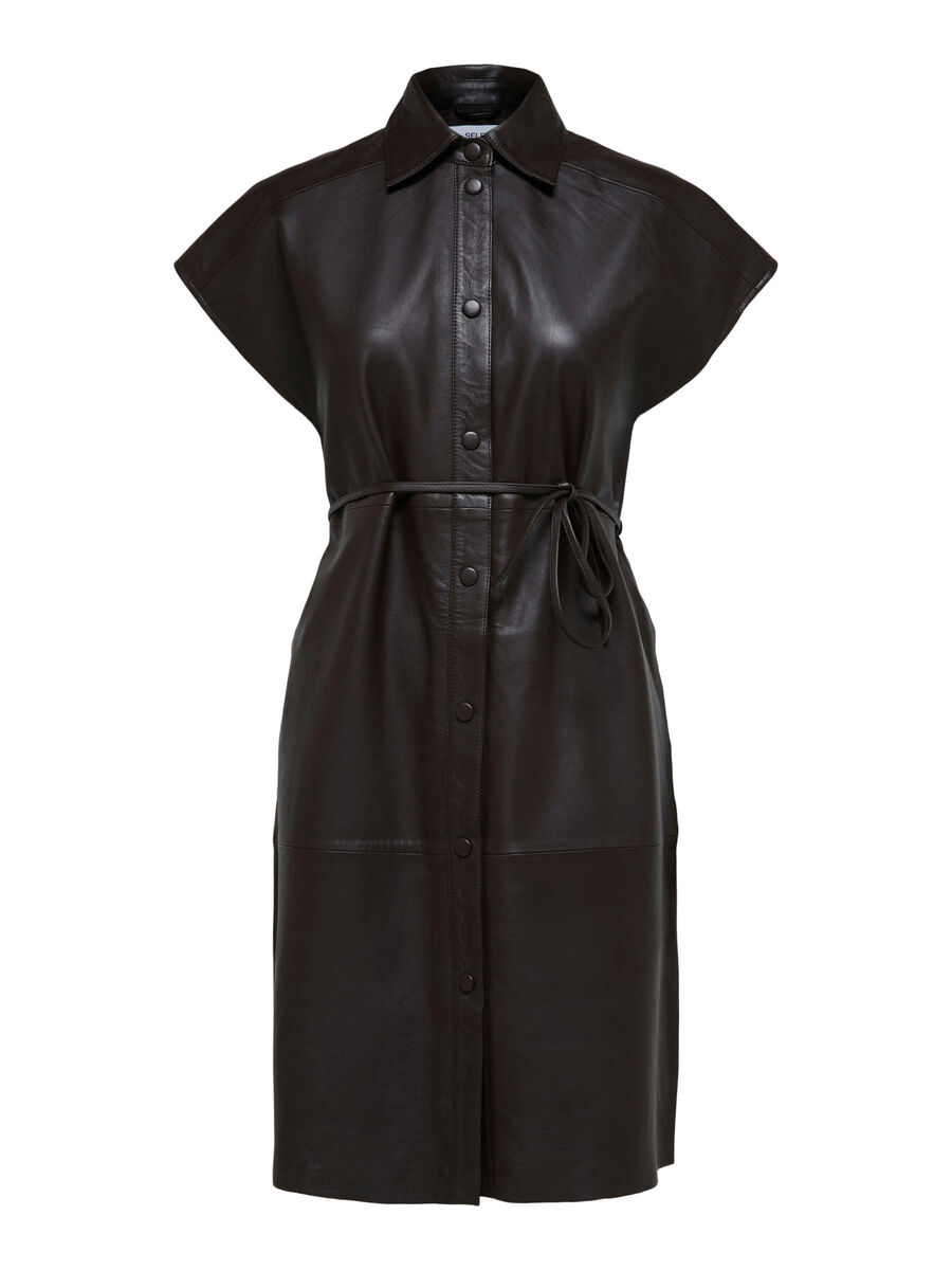 Selected KURZÄRMELIGES LEDERKLEID, Java, highres - 16085330_Java_001.jpg