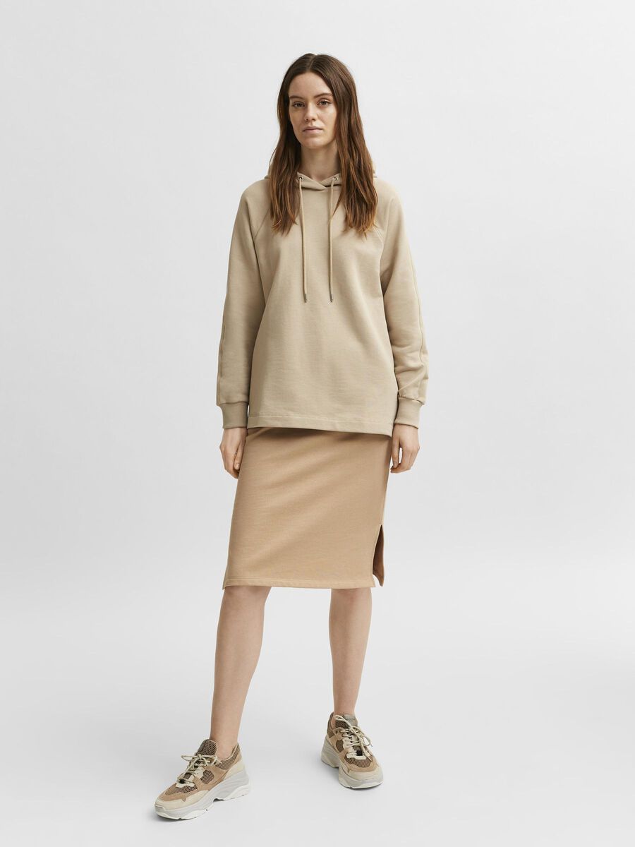 Selected OVERSIZED ORGANIC COTTON SWEATSHIRT, White Pepper, highres - 16078299_WhitePepper_003.jpg