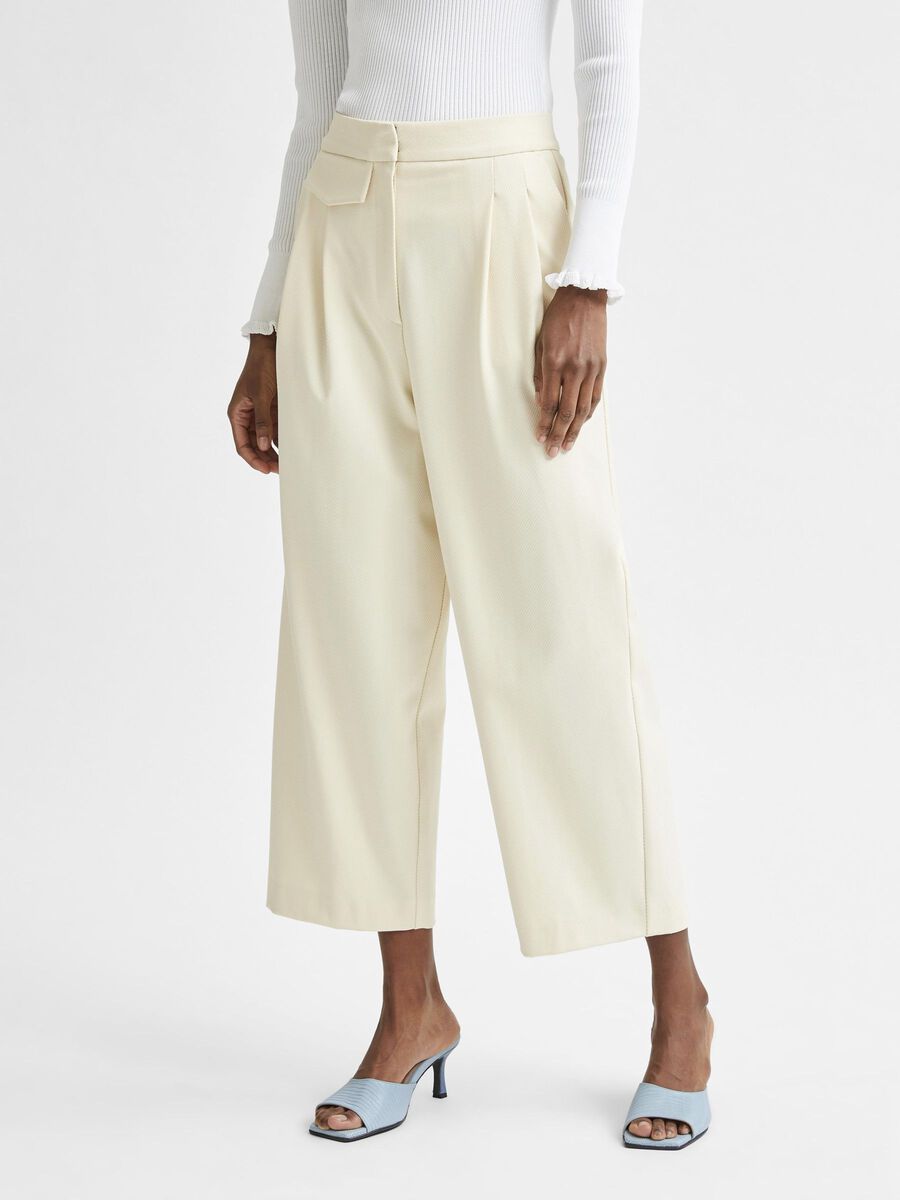 Selected CROPPED PLEATED RECYCLED POLYESTER TROUSERS, Birch, highres - 16078004_Birch_003.jpg