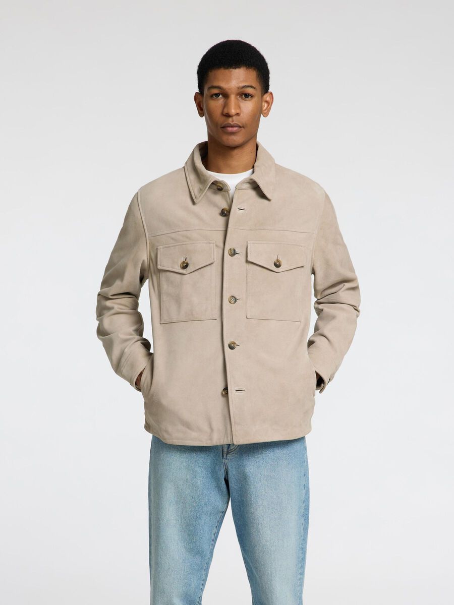 Selected 100% SUEDE OVERSHIRT, Incense, highres - 16094769_Incense_003.jpg