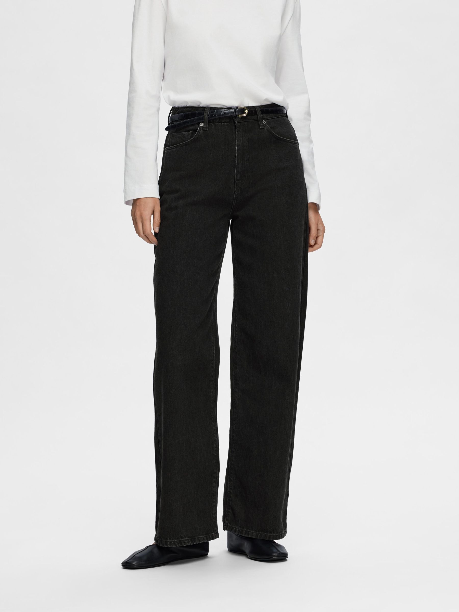NOIR JEAN COUPE AMPLE Noir SELECTED FEMME
