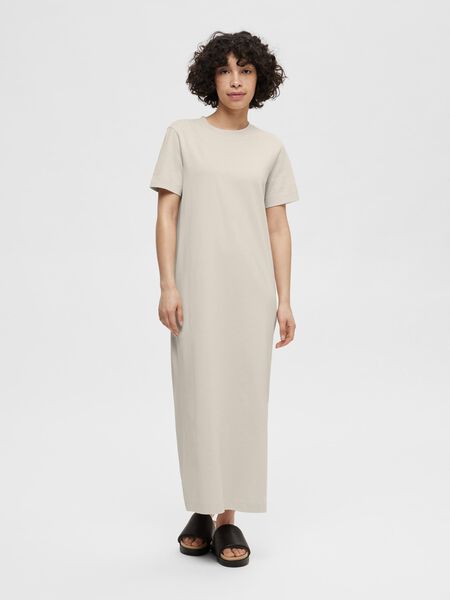 Selected SHORT SLEEVED MIDI DRESS, Birch, highres - 16089880_Birch_003.jpg