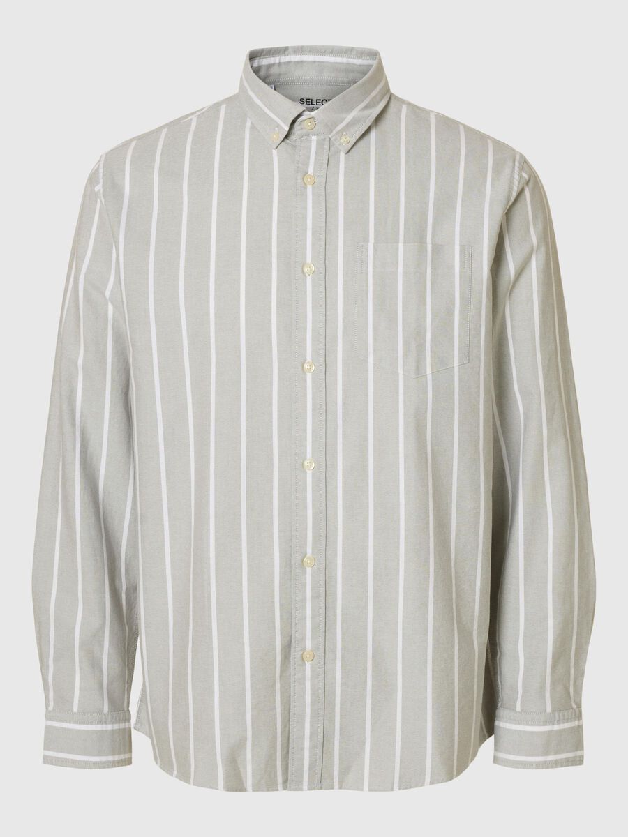 Selected OXFORD SHIRT, Vetiver, highres - 16077359_Vetiver_821744_001.jpg