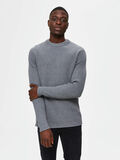 Selected GERIPPTER RUNDHALSAUSSCHNITT PULLOVER, Anthracite, highres - 16075213_Anthracite_791270_003.jpg