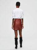 Selected FRONT POCKET - LEATHER SKIRT, Fired Brick, highres - 16072764_FiredBrick_004.jpg