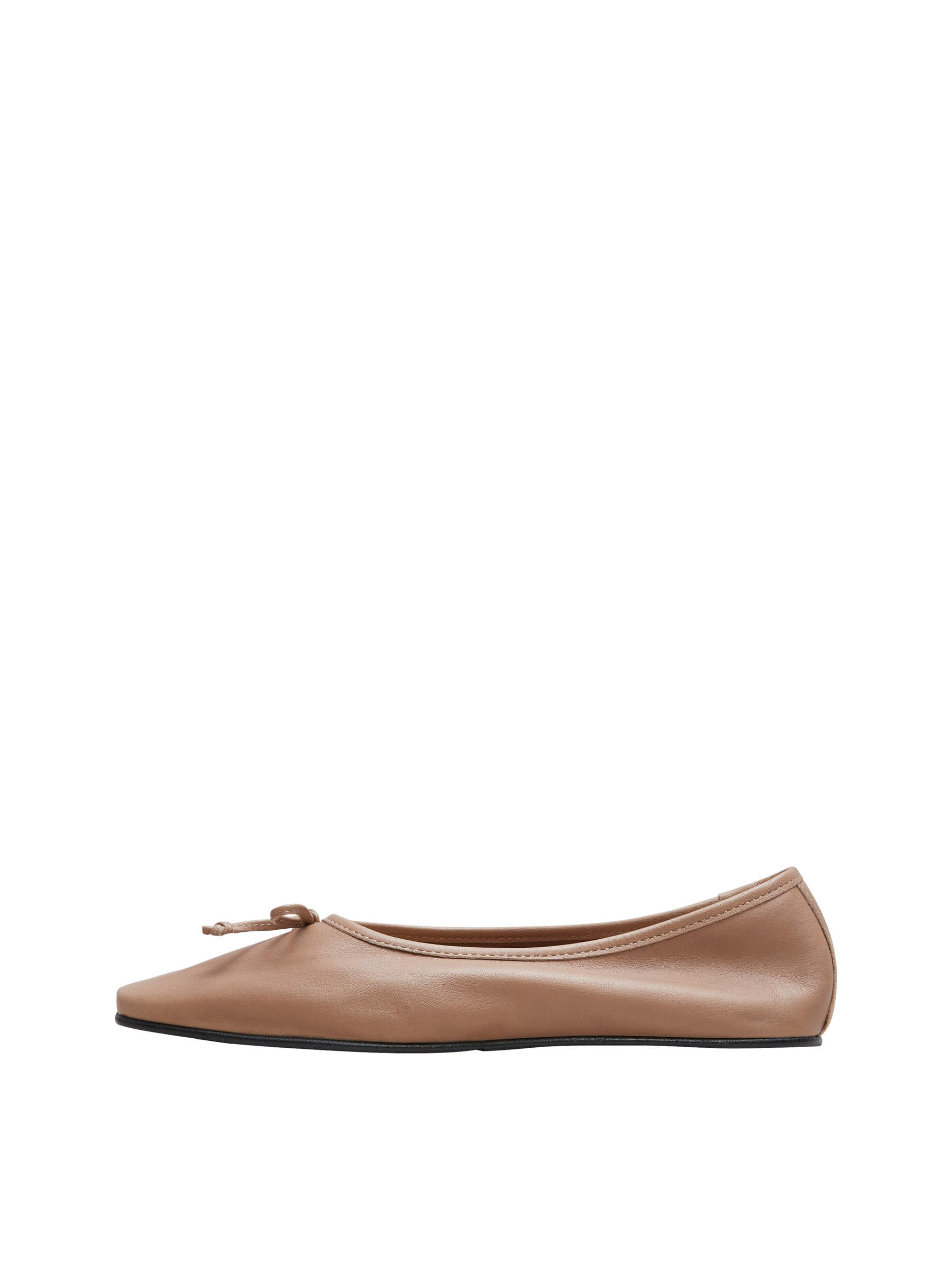 LEER BALLERINA'S (Beige) | Selected®