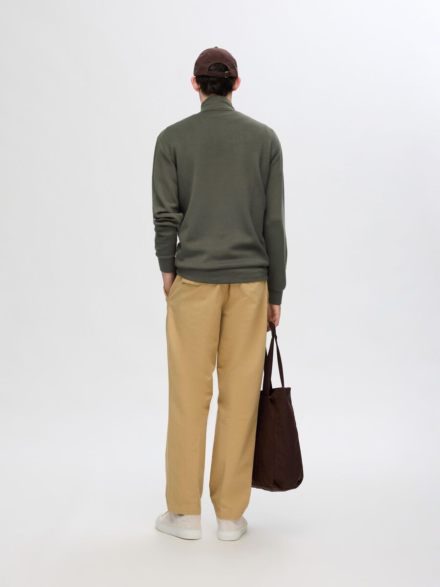 Selected VISKOSEMIX HALF-ZIP SWEATSHIRT, Forest Night, highres - 16094477_ForestNight_004.jpg