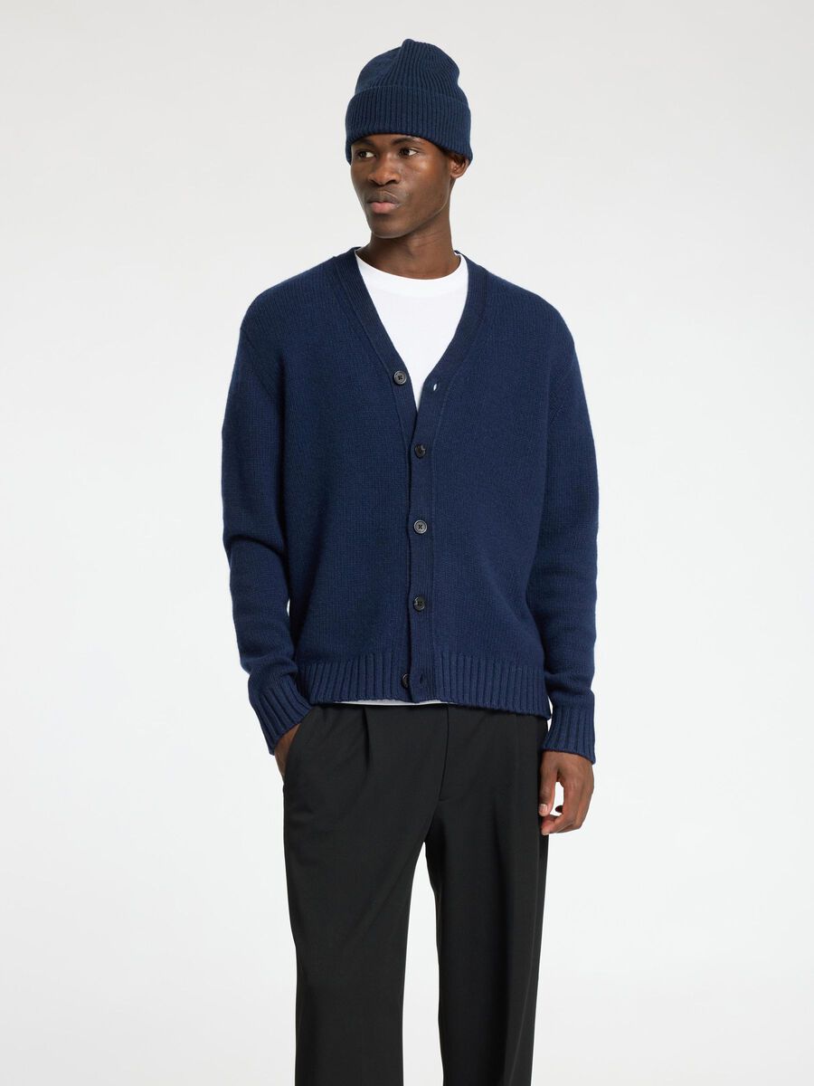 Selected RELAXED FIT WOLLGEMISCH STRICKJACKE, Sky Captain, highres - 16095620_SkyCaptain_003.jpg