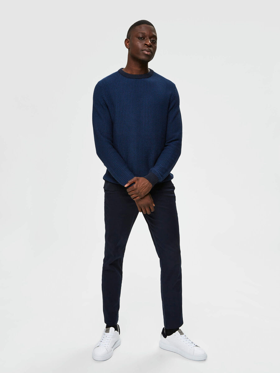 Selected ORGANIC COTTON - JUMPER, Estate Blue, highres - 16072000_EstateBlue_813064_005.jpg