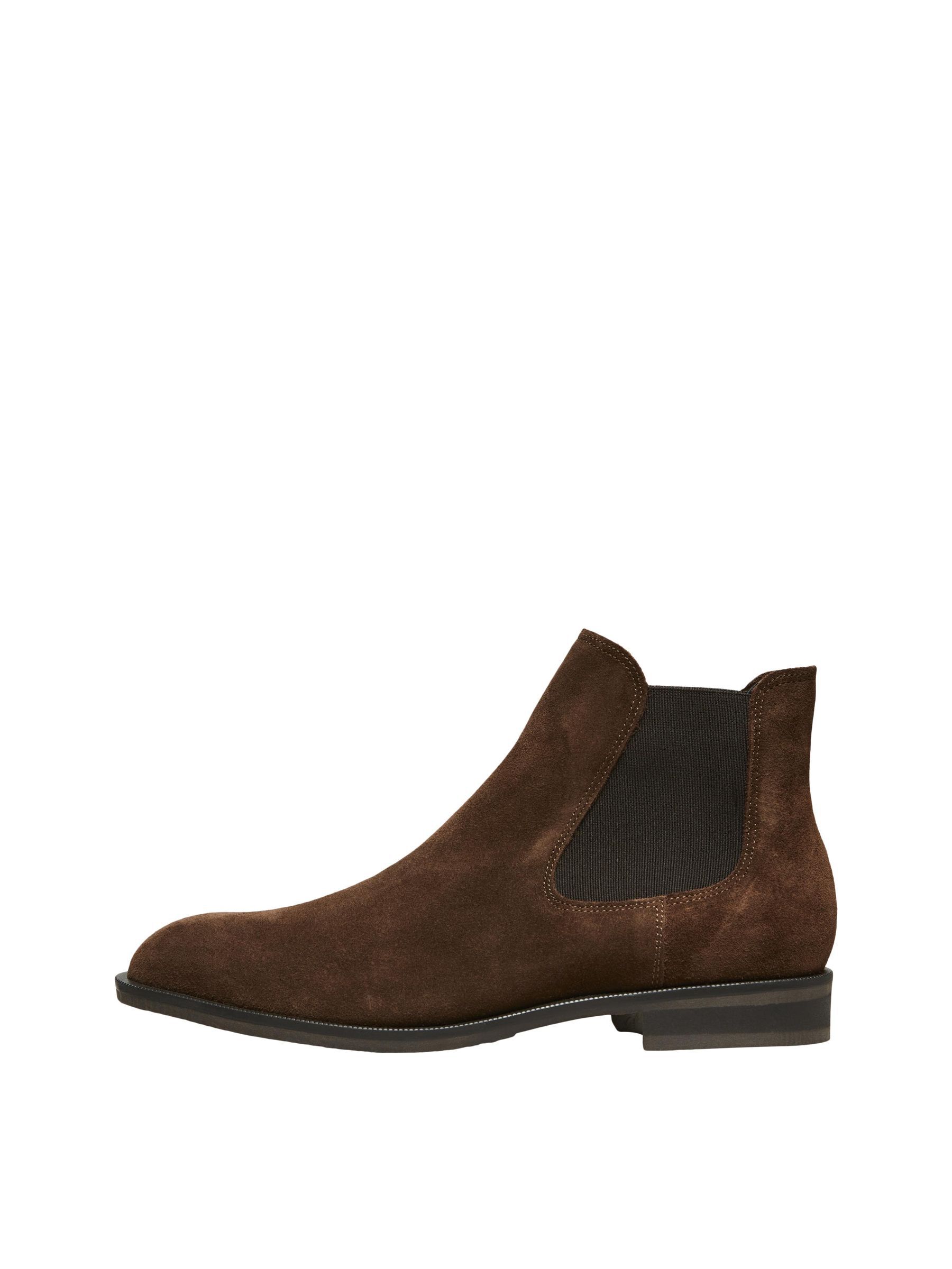 SUEDE CHELSEA BOOTS Brown SELECTED HOMME