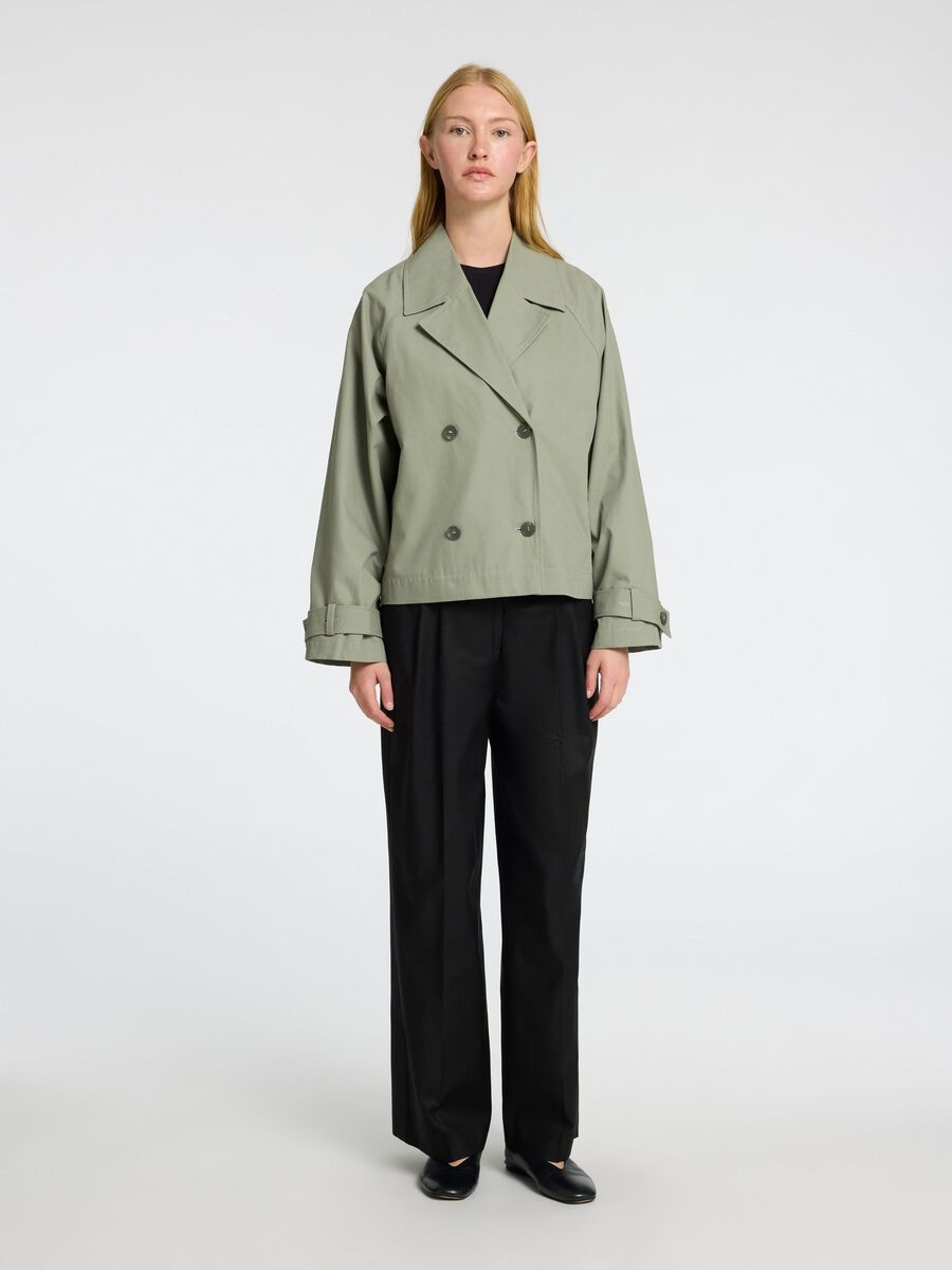 Selected KURZER TRENCHCOAT, Vetiver, highres - 16096142_Vetiver_005.jpg