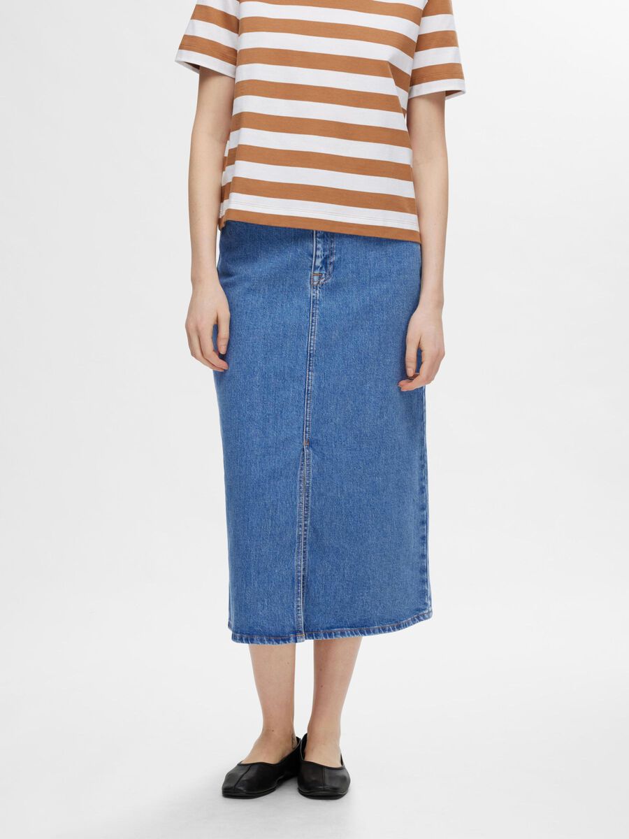 Selected DENIM MIDINEDERDEL, Medium Blue Denim, highres - 16095310_MediumBlueDenim_003.jpg