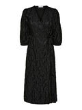Selected RUFFLED WRAP DRESS, Black, highres - 16087951_Black_001.jpg