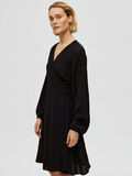 Selected LONG SLEEVED WRAP DRESS, Black, highres - 16088694_Black_008.jpg