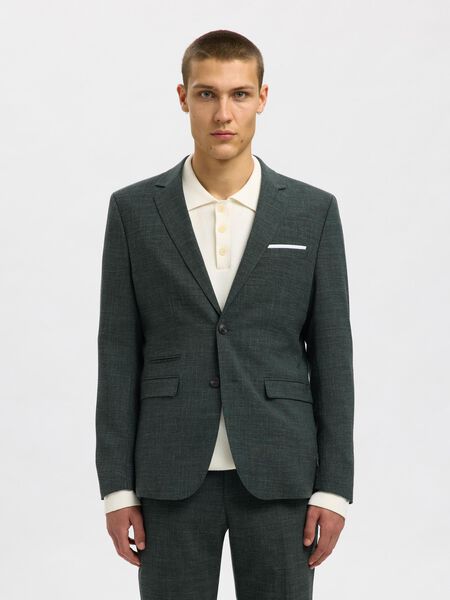 Selected SLIM FIT SINGLE-BREASTED BLAZER, Dark Green, highres - 16087870_DarkGreen_003.jpg