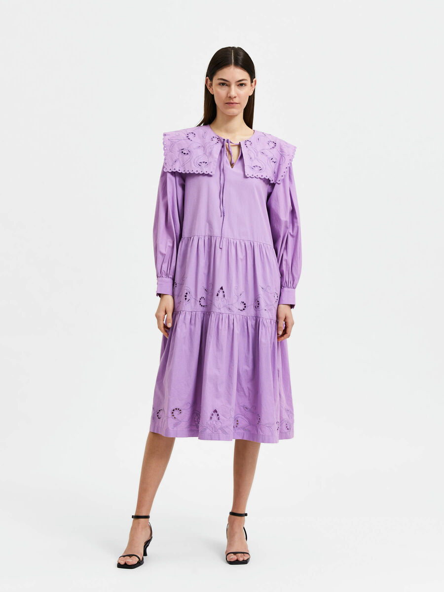 Selected EMBROIDERED MIDI DRESS, African Violet, highres - 16084479_AfricanViolet_005.jpg