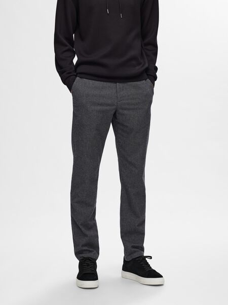 Selected 175 SLIM-FIT BRUSHED CHINOS, Dark Grey, highres - 16090139_DarkGrey_1037326_003.jpg