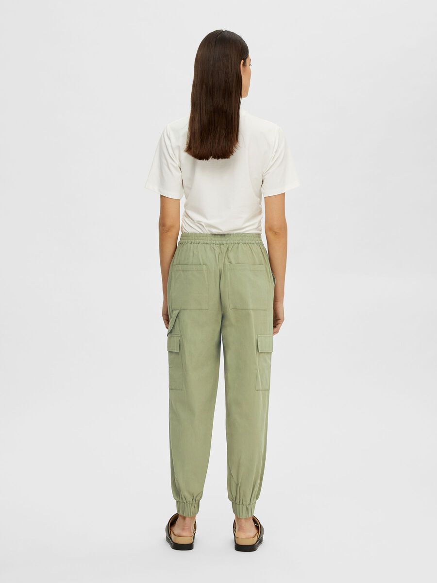 Selected AFSLAPPEDE CARGOPANTS, Basil, highres - 16091090_Basil_004.jpg