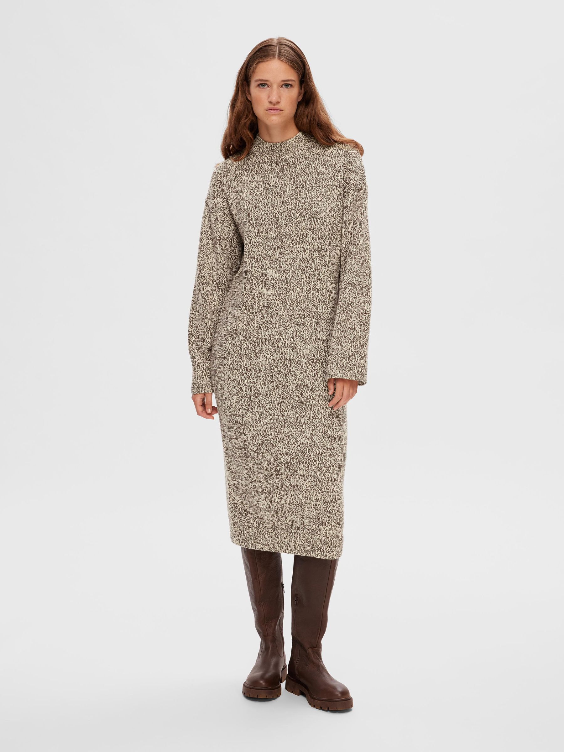 Gebreide midi jurk discount
