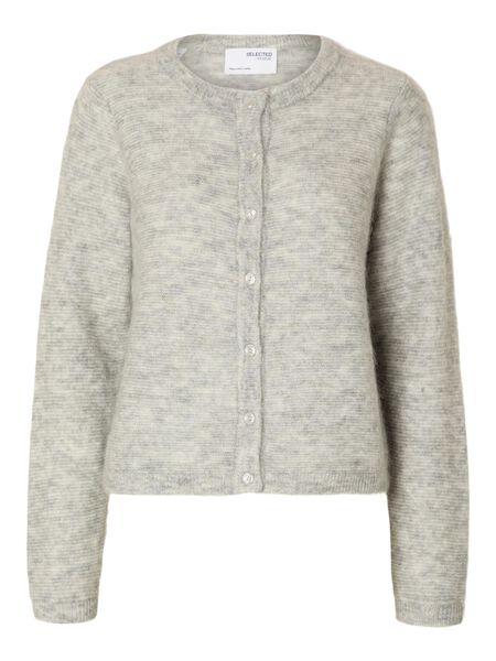 Selected CERTIFIED MOHAIR CARDIGAN, Light Grey Melange, highres - 16091334_LightGreyMelange_001.jpg