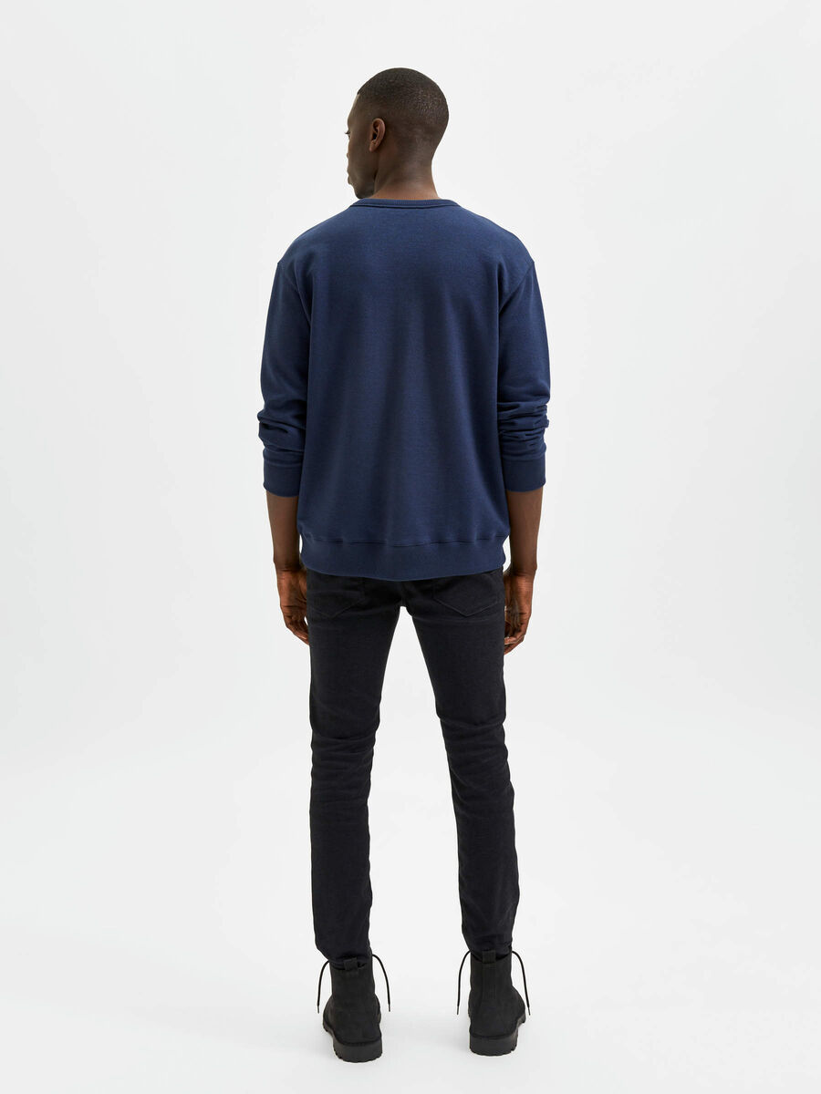 Selected CREW NECK SWEATSHIRT, Maritime Blue, highres - 16081950_MaritimeBlue_004.jpg