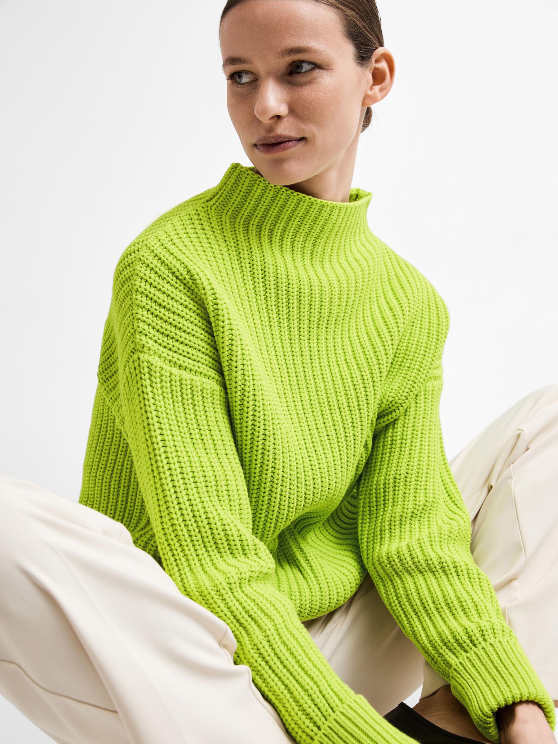 Lime green oversized jumper on sale