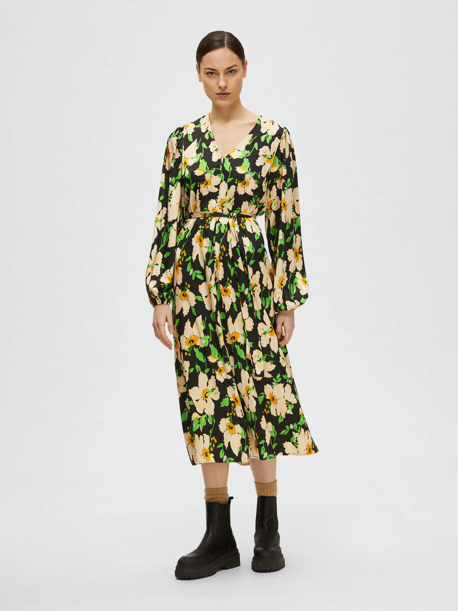 Selected FLORAL MIDI DRESS, Black, highres - 16091599_Black_1064514_003.jpg