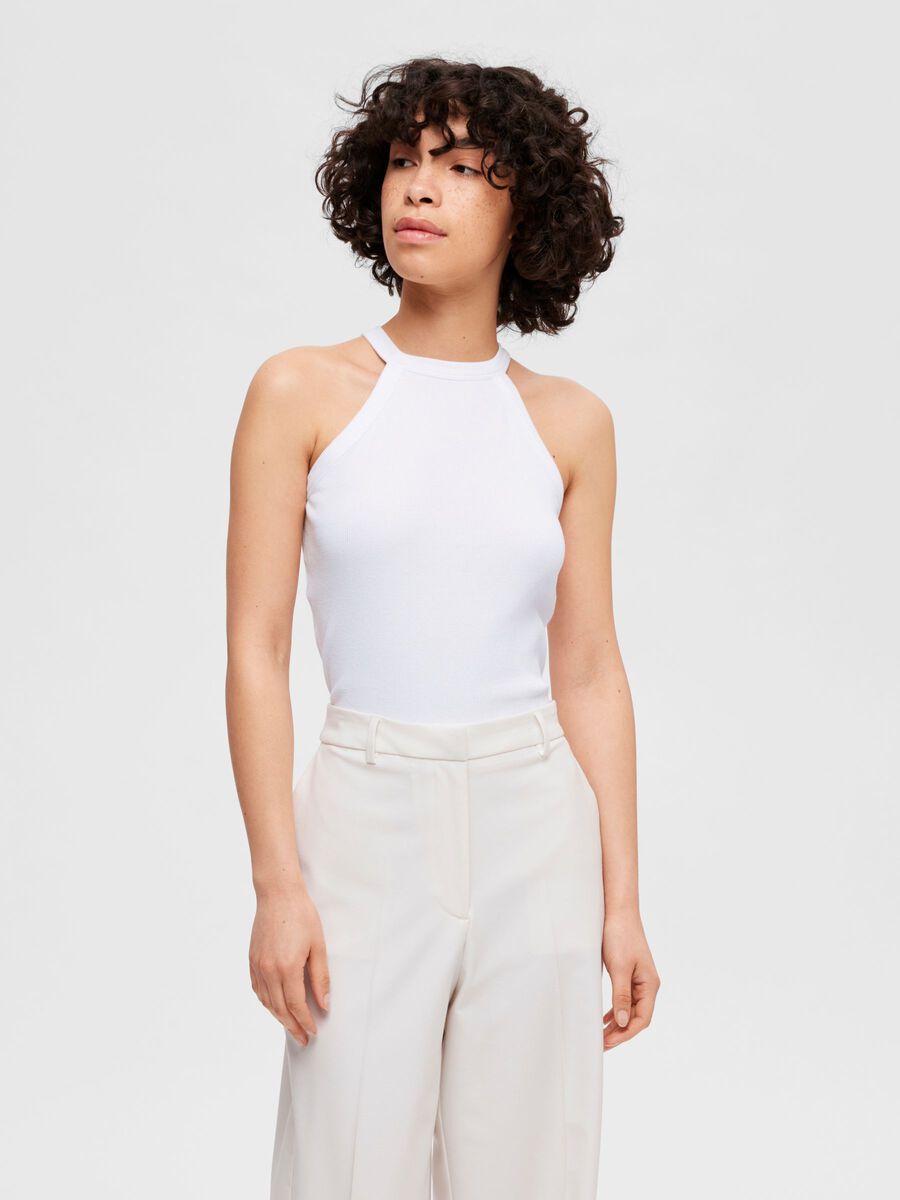Selected RIBBED TANK TOP, Bright White, highres - 16073394_BrightWhite_003.jpg