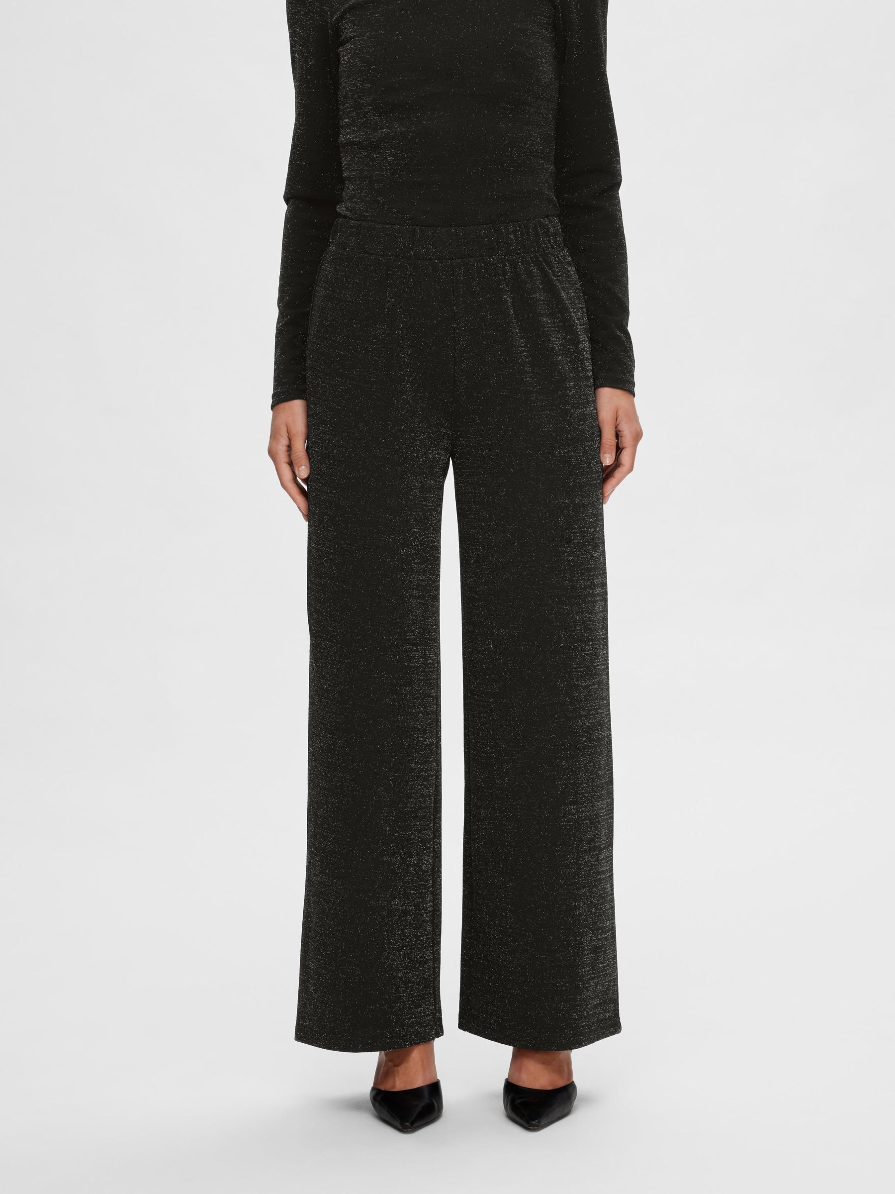 RELAXED FIT GLITTER TROUSERS Black SELECTED FEMME