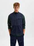 Selected GETEXTUREERDE FLEECE GILET, Dark Navy, highres - 16081107_DarkNavy_003.jpg