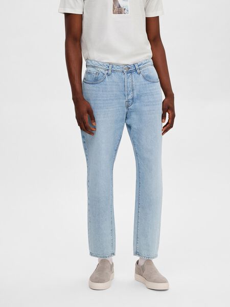 Selected LIGHT WASH TAPERED FIT JEANS, Blue Denim, highres - 16089810_BlueDenim_003.jpg