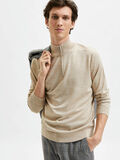 Selected QUARTER-ZIP PULLOVER, Simply Taupe, highres - 16085081_SimplyTaupe_940967_008.jpg