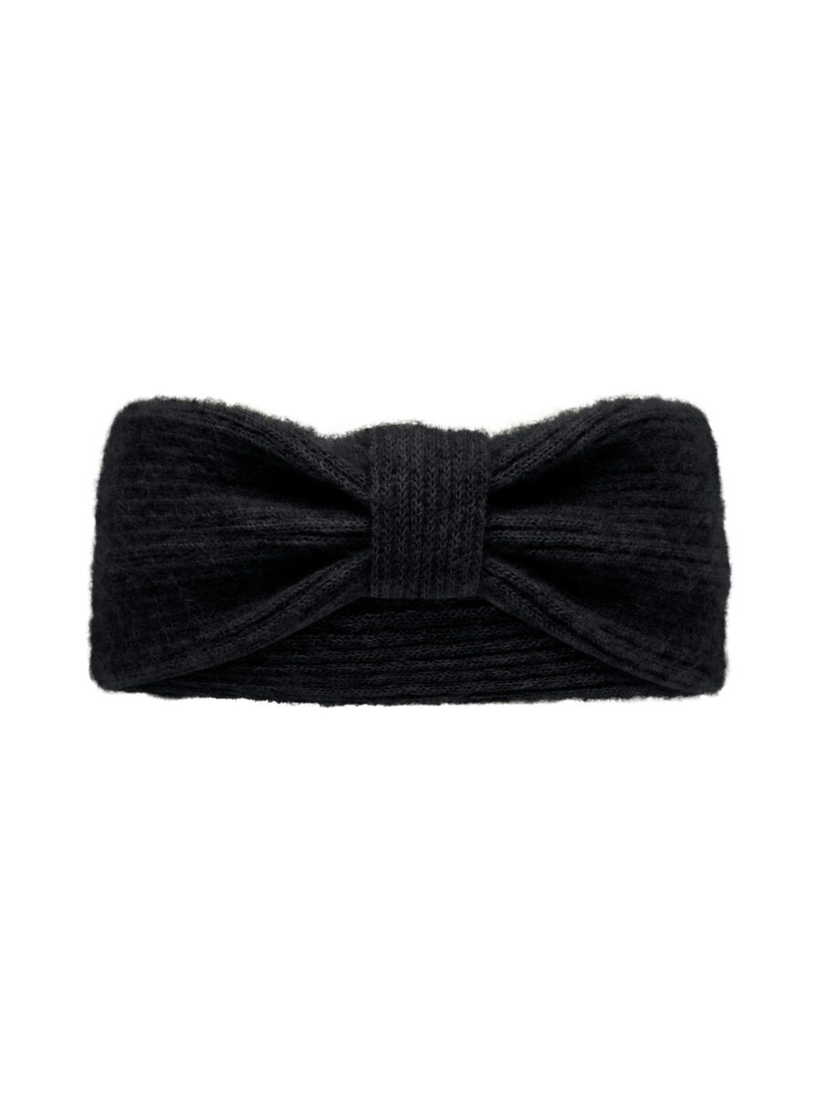 Selected KNITTED HEADBAND, Black, highres - 16086741_Black_001.jpg