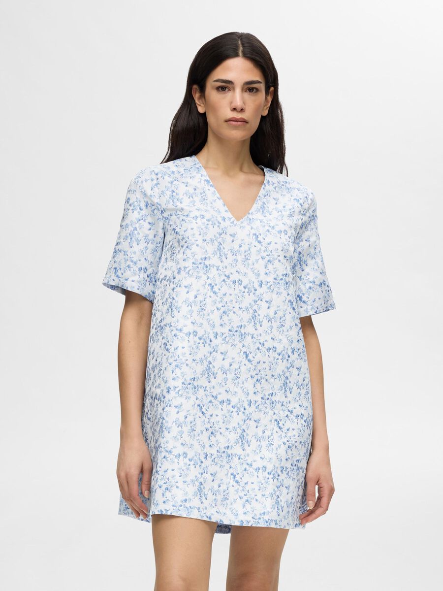 Selected FLORAL PRINTED MINI DRESS, Sky Blue, highres - 16095963_SkyBlue_003.jpg