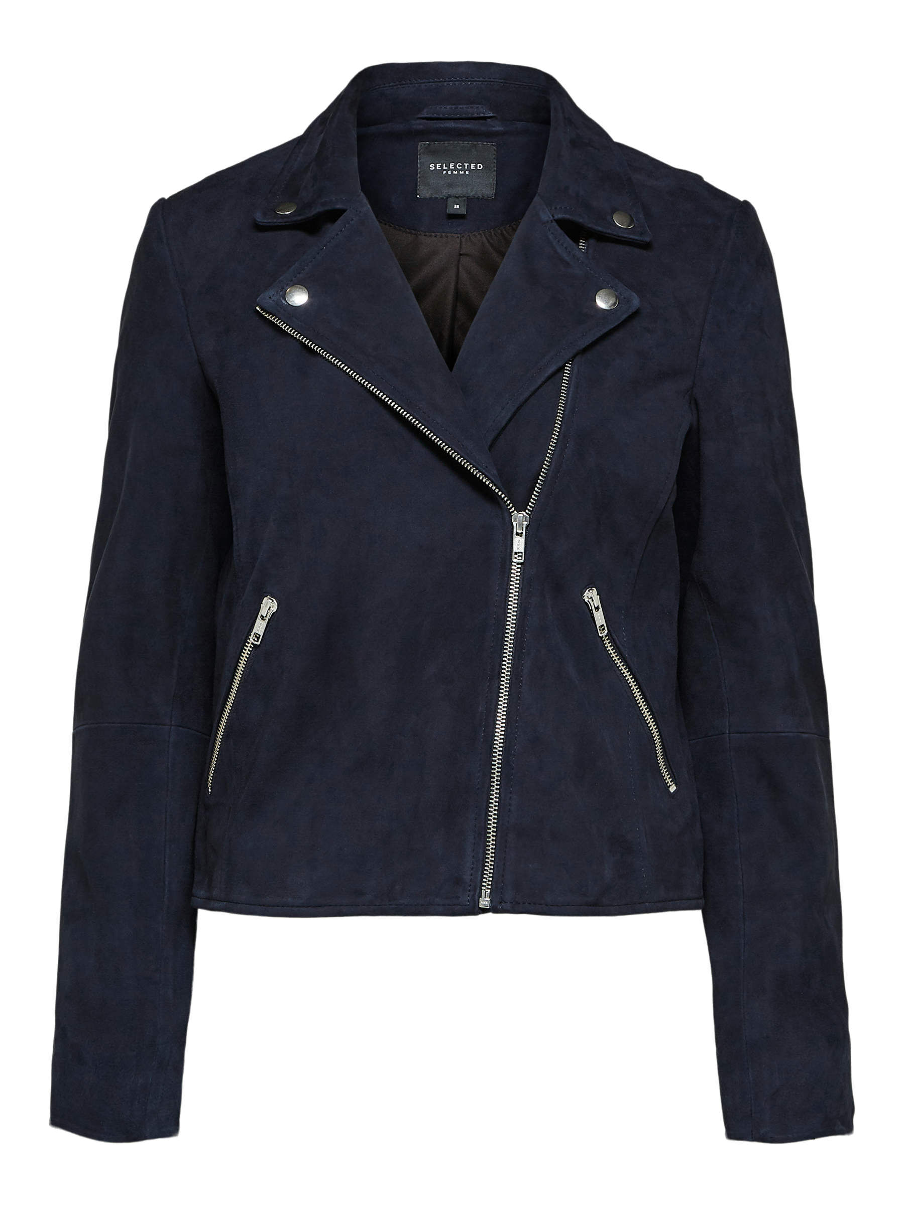 SUEDE LEATHER JACKET Blue SELECTED FEMME