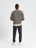 Selected JACQUARD PATTERN KNITTED PULLOVER, Oatmeal, highres - 16081043_Oatmeal_891085_004.jpg