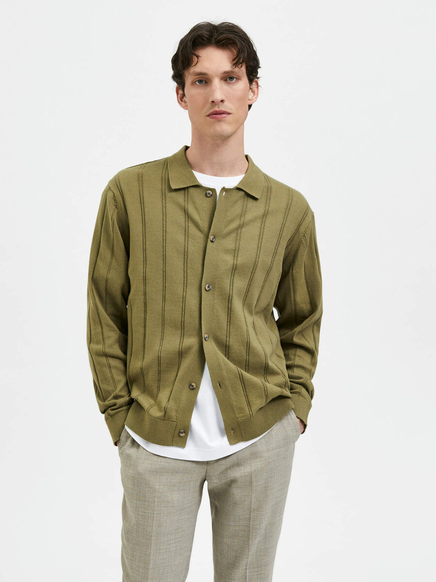 Selected GERIPPTER STRICKJACKE, Martini Olive, highres - 16087550_MartiniOlive_003.jpg