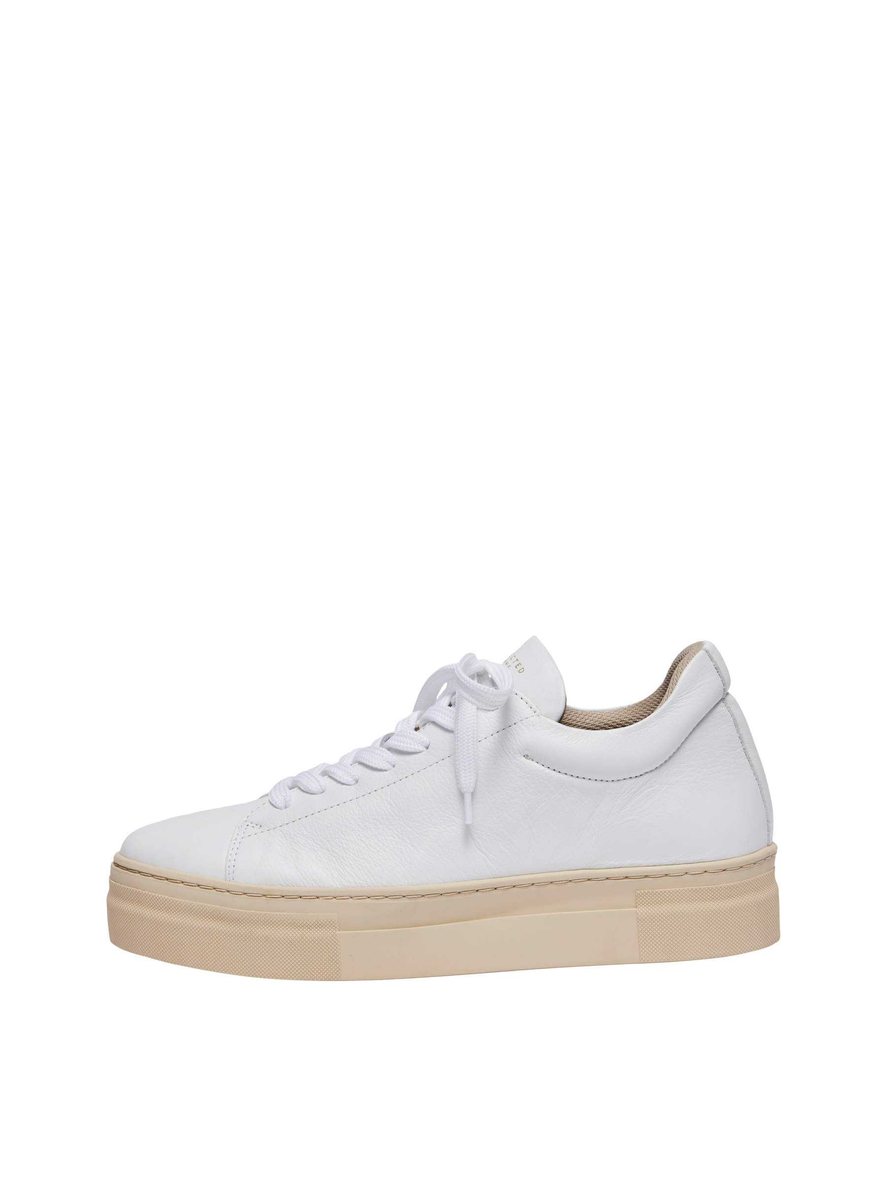 LEATHER TRAINERS White SELECTED FEMME