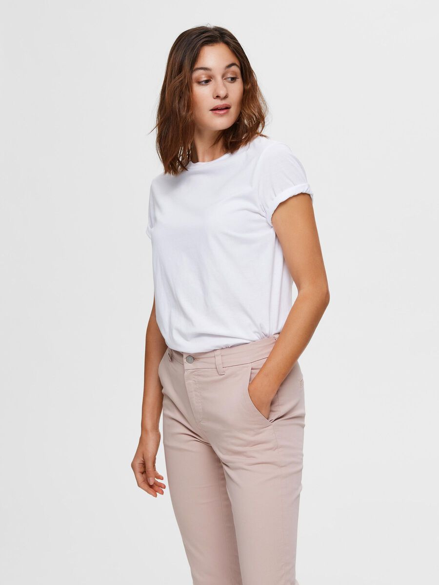 Selected COTON T-SHIRT, Bright White, highres - 16043884_BrightWhite_003.jpg