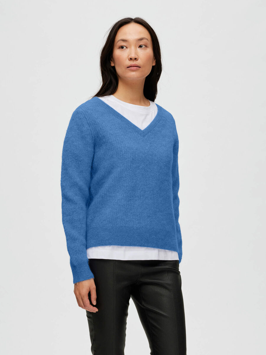 Selected V-NECK JUMPER, Ultramarine, highres - 16088309_Ultramarine_996821_003.jpg