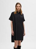 Selected COTTON SHIRT DRESS, Black, highres - 16092160_Black_003.jpg