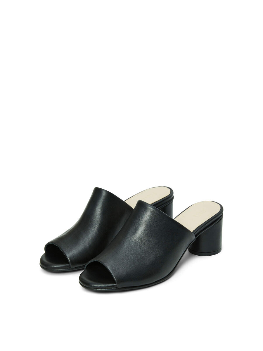 OFFENE ZEHENPARTIE MULES | Schwarz | SELECTED FEMME®