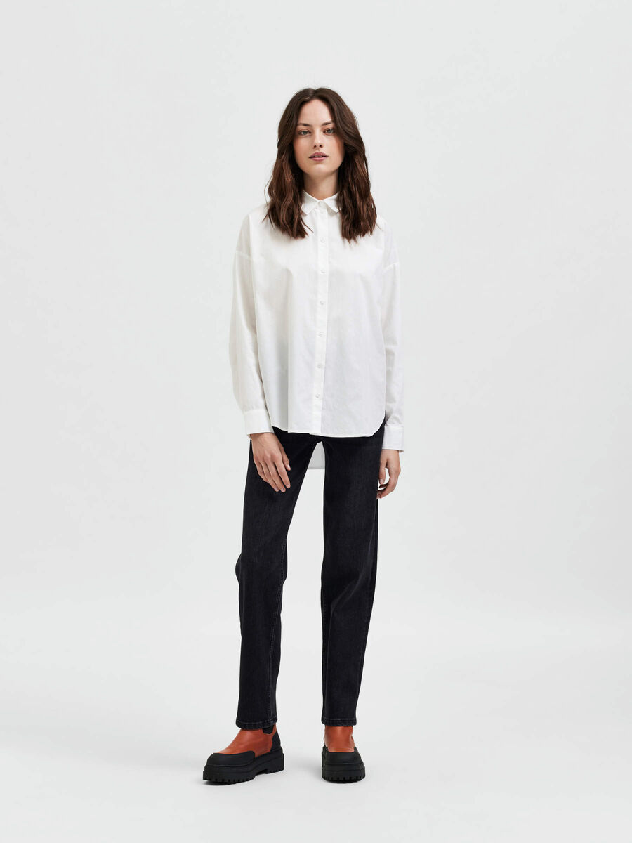 Selected RELAXED COTTON SHIRT, Bright White, highres - 16088317_BrightWhite_005.jpg