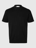 Selected GEBREIDE POLO, Black, highres - 16092437_Black_001.jpg