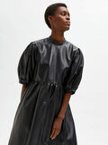 Selected MANCHES BOUFFANTES ROBE EN CUIR, Black, highres - 16081739_Black_008.jpg