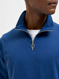 Selected COL MONTANT SWEAT-SHIRT, Estate Blue, highres - 16083435_EstateBlue_006.jpg