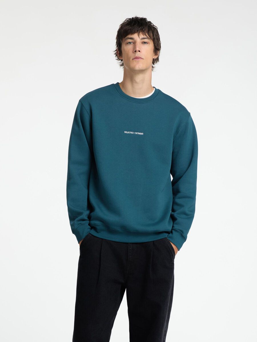 Selected EMBROIDERED SWEATSHIRT, Reflecting Pond, highres - 16090431_ReflectingPond_003.jpg