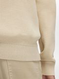 Selected ZIPPED HIGH NECK KNITTED CARDIGAN, Oatmeal, highres - 16096883_Oatmeal_006.jpg