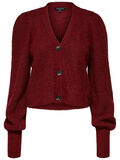 Selected CROPPED - KNITTED CARDIGAN, Cabernet, highres - 16068705_Cabernet_001.jpg
