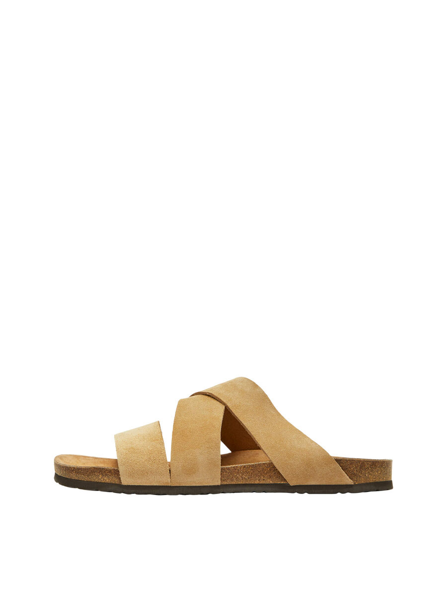 Selected LEATHER SLIDERS, Sand, highres - 16084199_Sand_001.jpg